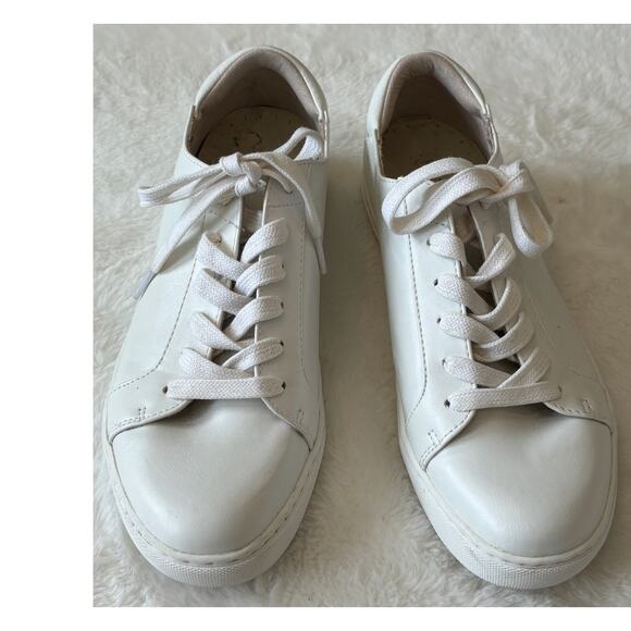 Reaction Kenneth Cole Women's Leather White Joey Sneaker | Size 8.5 - Picture 2 of 6